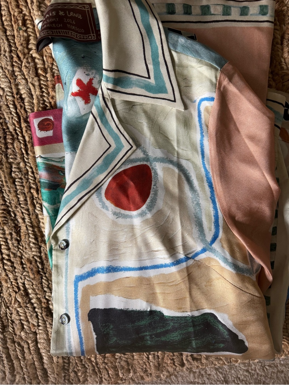 Alemais michelle Abstract Silk Blouse in Multi-Color NWOT - Picture 5 of 11